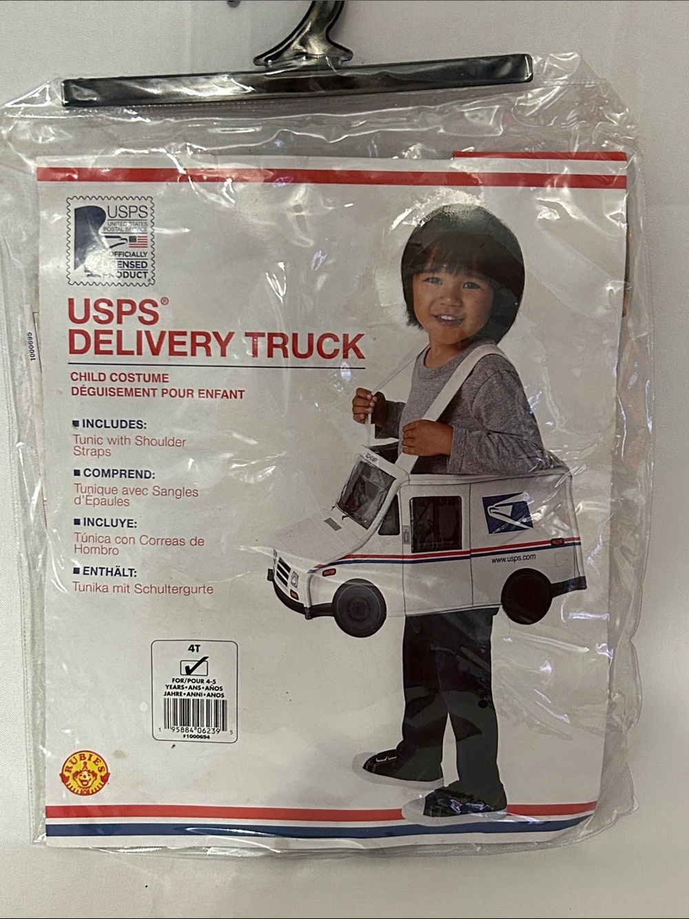 Rubies USPS Postal Truck Costume for Toddlers, Unisex Toddler 4T